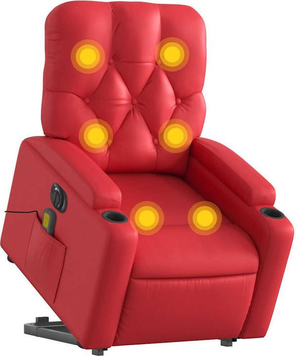 Produktbild vidaXL Massagesessel mit Aufstehhilfe Elektrisch Kunstleder