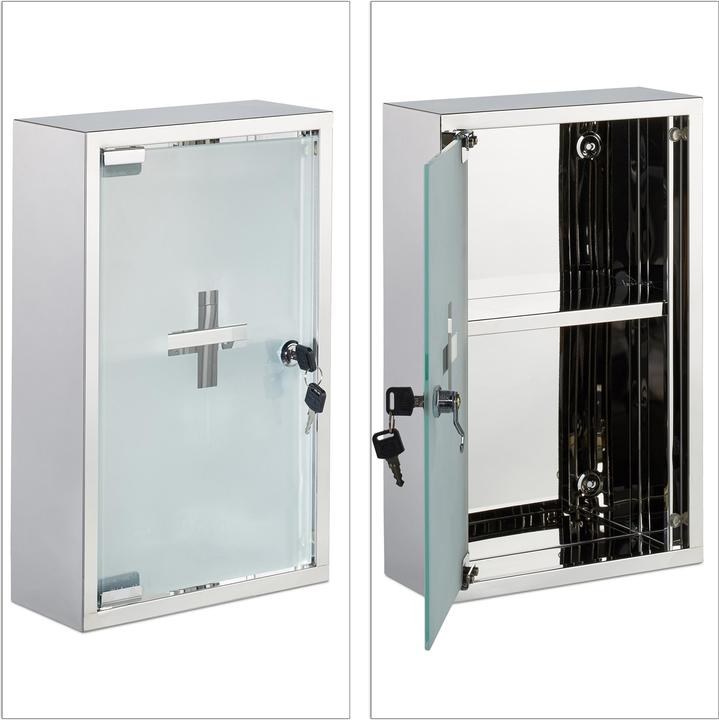 Immagine prodotto Relaxdays Armadietto porta medicinali (25 x 11 x 40 cm)