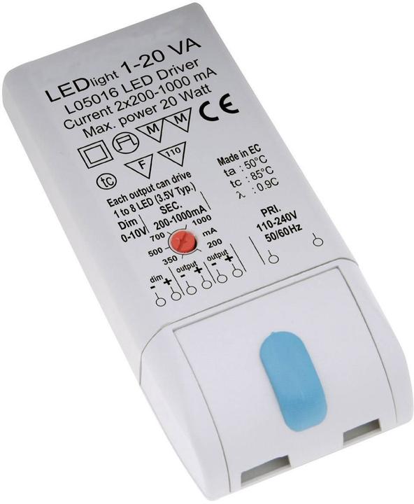Barthelme LED converter up to 1 A, dimmable with integrated adjustment screw