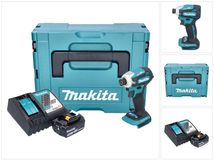 Produktbild Makita DTD 172 RF1J Akku Schlagschrauber 18 V 180 Nm 1/4" Brushless + 1x Akku 3,0 Ah + Ladegerät +
