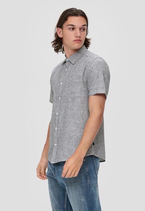 Produktbild s.Oliver Hemd Slim: Hemd aus Leinenmix (S)