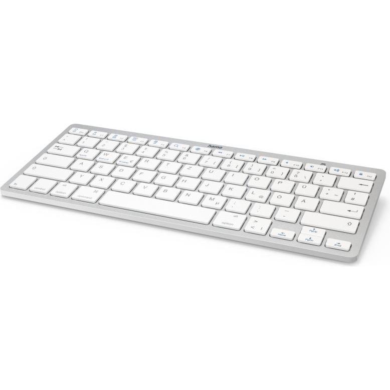 Hama KEY4ALL X510 (DE, Kabellos), Tastatur, Silber