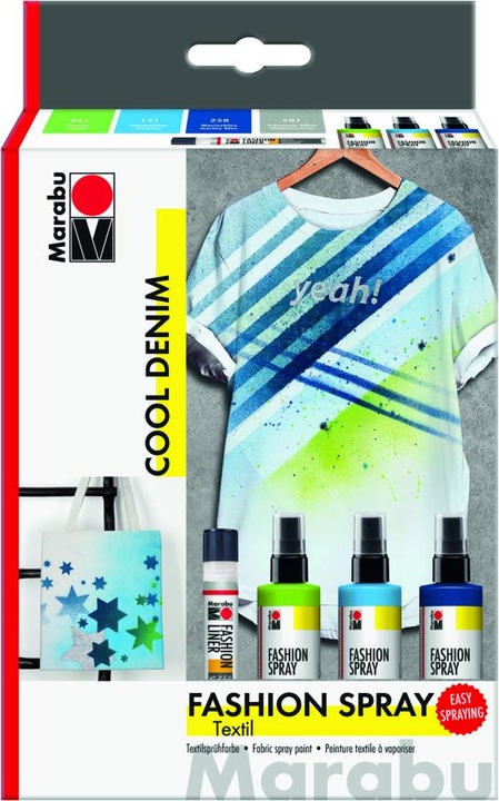 Image du produit Marabu spray de mode (Bleu clair, Vert clair, Bleu foncé, 100 ml)