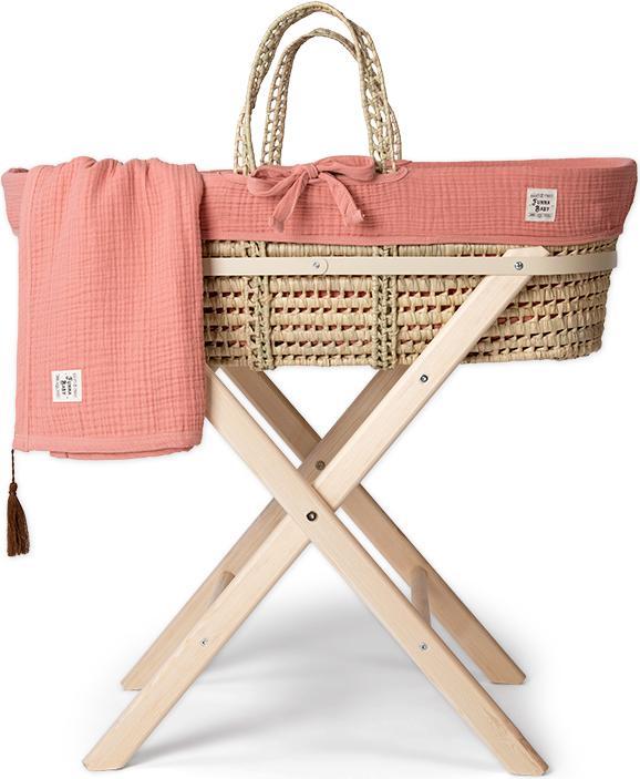 Image du produit Funnababy Ensemble Couffin de Moïse en Mousseline - Corail - Rose - 85 cm