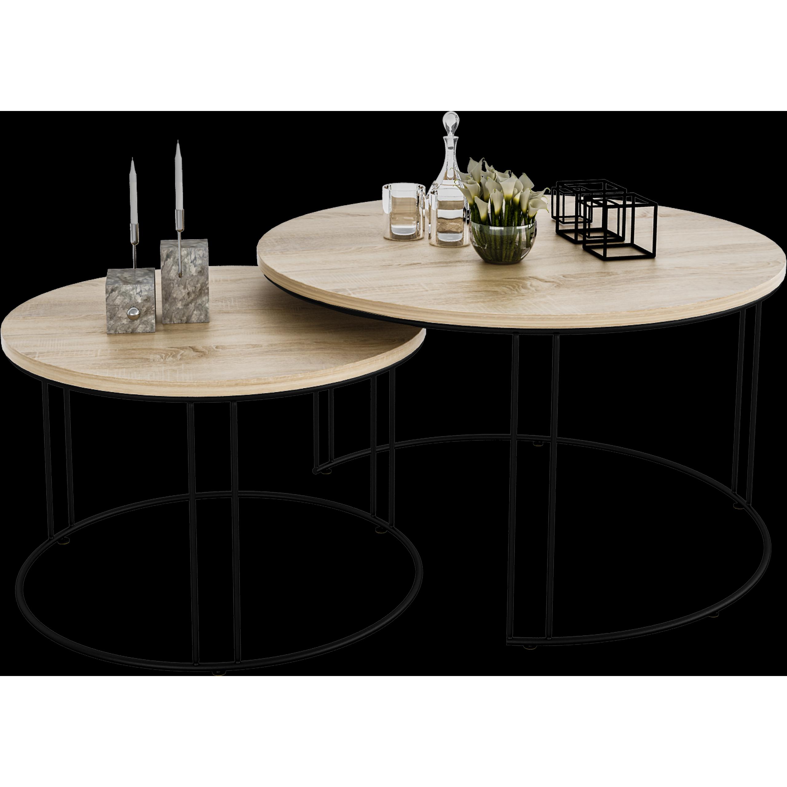 Thumbnail - ADRK Furniture, Couchtisch + Beistelltisch, Etta (75 x 75 x 43 cm)