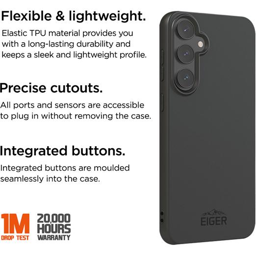 Thumbnail - Eiger Grip Case (Samsung Galaxy S24 FE), Smartphone Hülle, Schwarz