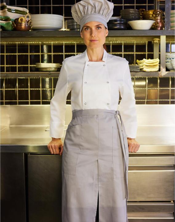 Actual product image Velilla Long apron with opening and pockets (One size)