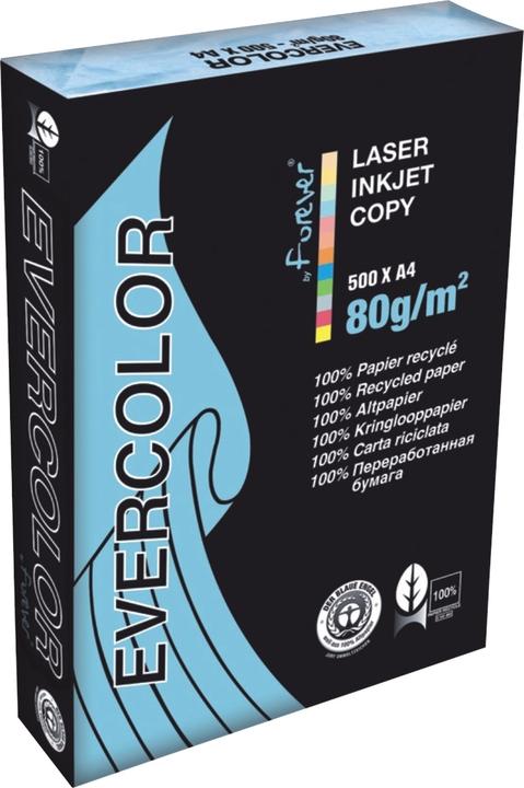 Produktbild Clairefontaine Recyclingpapier Evercolor hellblau DIN A4 80 g/qm 500 Blatt (80 g/m², 500 x, A4)