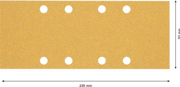 Actual product image Bosch Professional Zubehör Expert C470 Sandpaper with 8 holes for orbital sander, 93 x 230 mm, G 60, 10 pcs. (60)