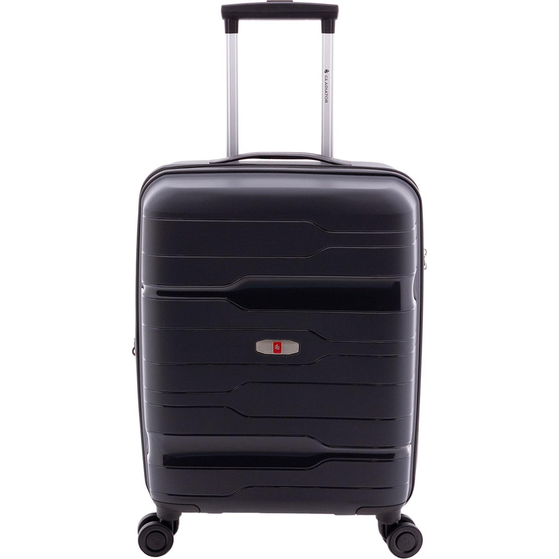 Wüsthof, Koffer, 3800 4 Rollen Kabinentrolley 55 cm mit Dehnfalte, Schwarz, (36 l, Handgepäck (bis 50l))