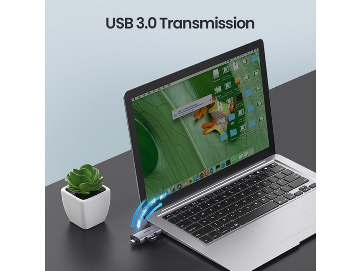 Actual product image Ugreen USB-C and USB-A - TF SD 3.0 (USB-C, USB)