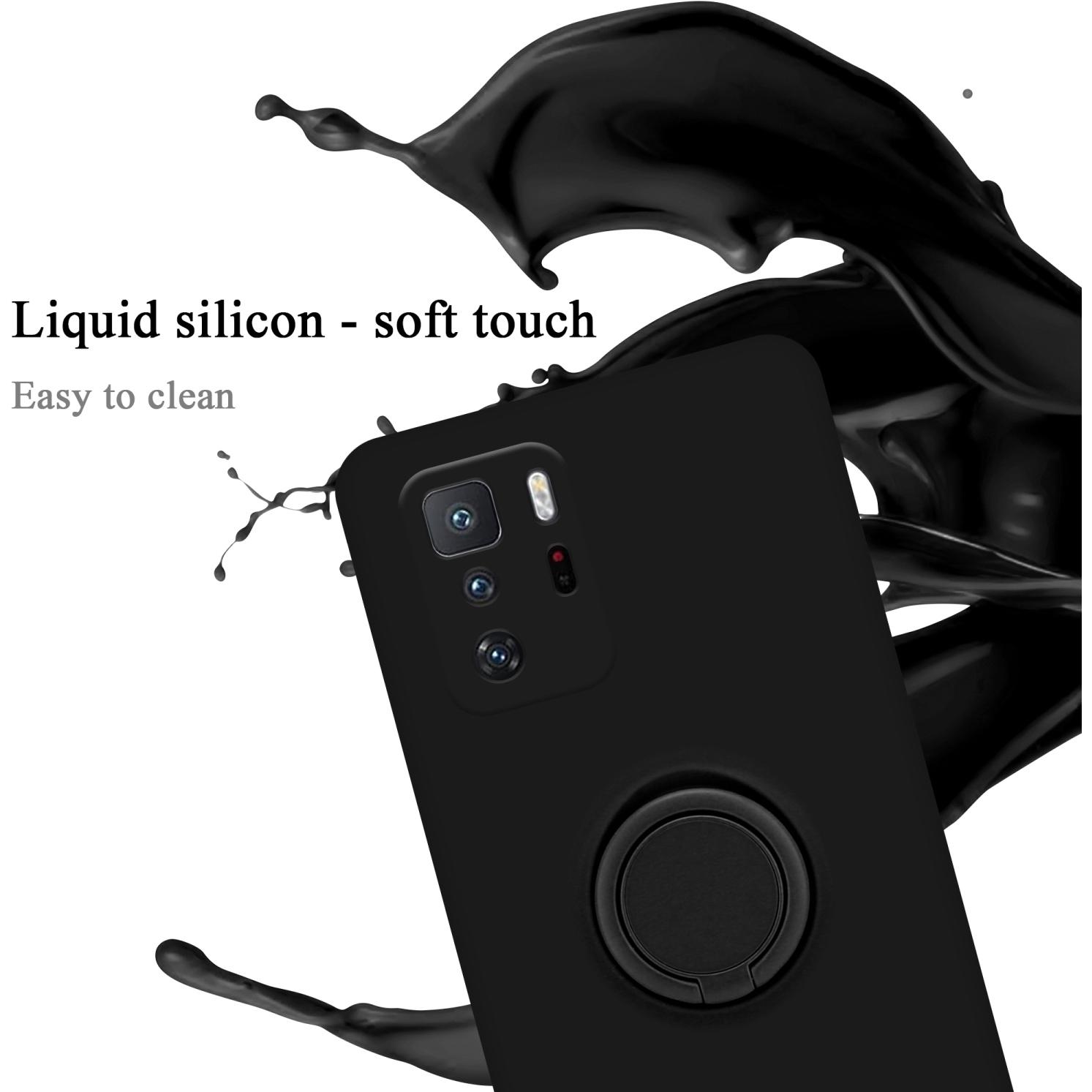 Thumbnail - Cadorabo TPU Liquid Ring Silicone Case Hülle für Xiaomi POCO X3 GT (Xiaomi Poco X3 GT), Smartphone Hülle, Schwarz