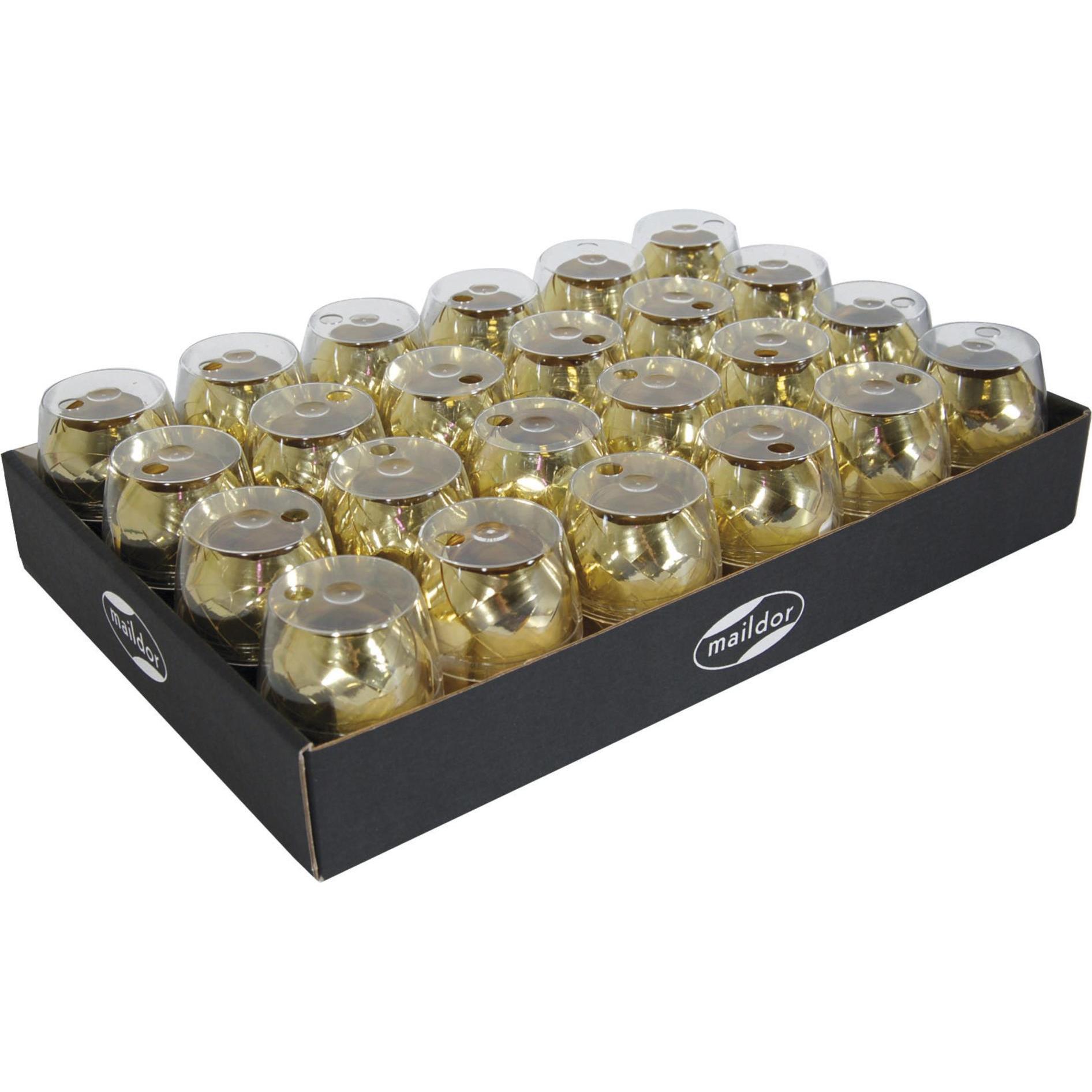 Thumbnail - Clairefontaine, Geschenkverpackung, Ringelband-Eikn„uel, metallic, gold (Geschenkband, 24 x)