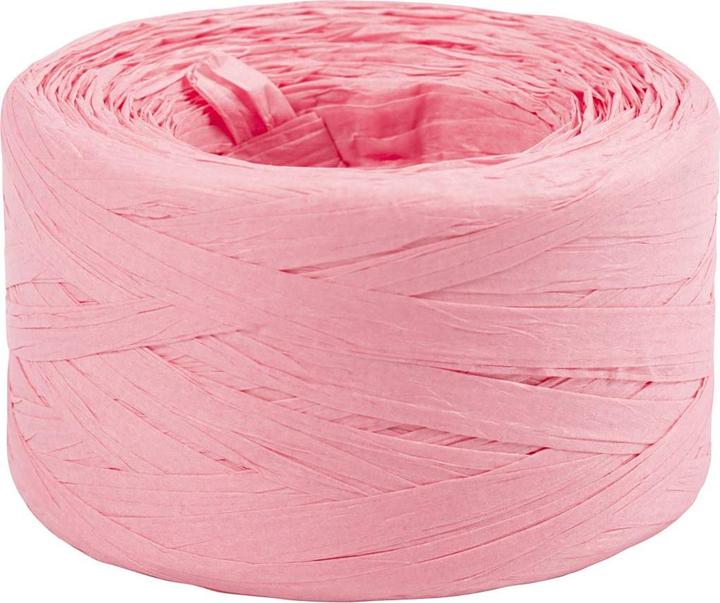 Immagine prodotto Creativ Company Nastro di carta rafia 8 mm x 100 m, rosa chiaro (Nastro da regalo, 1 x)