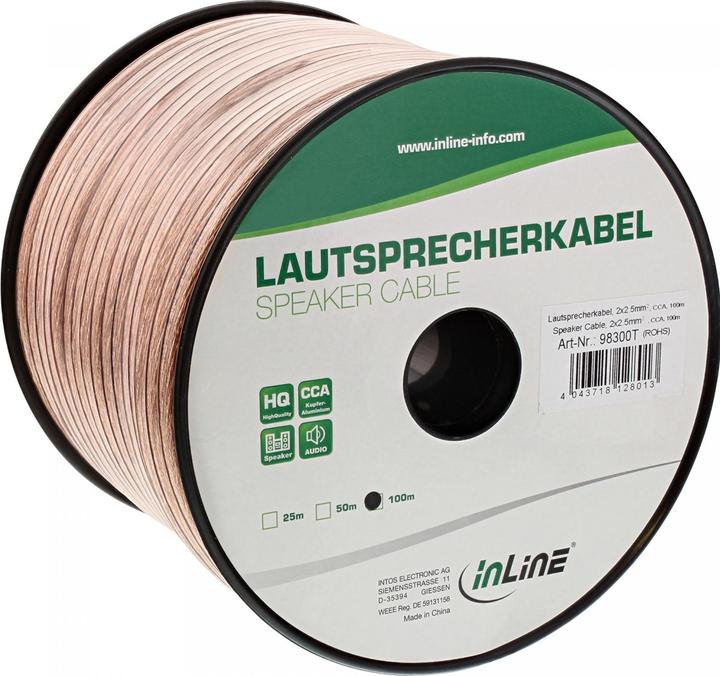 Immagine prodotto InLine Cavo dell'altoparlante (10 m, 2.50 mm².)