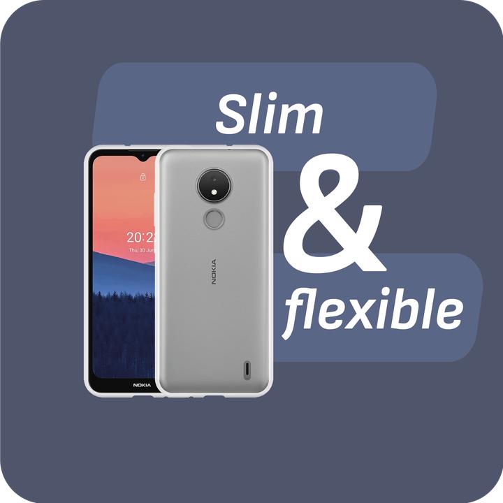 Actual product image Cazy Silicone Case Compatible with Nokia C21 - Soft TPU Protection - Transparent (Nokia C21)