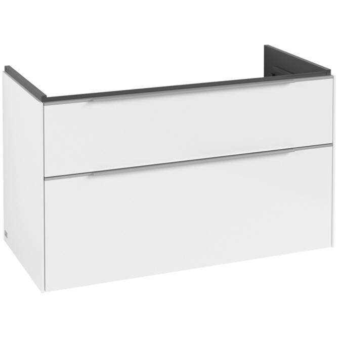 Villeroy & Boch, Waschbeckenunterschrank, V&B Waschtischunterschrank SUBWAY 3.0 973x576x478mm f SWT Gri Alu glänz. Br w ...