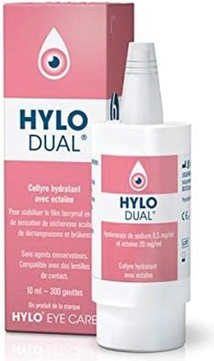 Immagine prodotto Ursapharm Hylo Dual Moisturizing Eye Drops with Ectoin 10ml (Fluido per la cura degli occhi, 10 ml, Giorno + Notte)