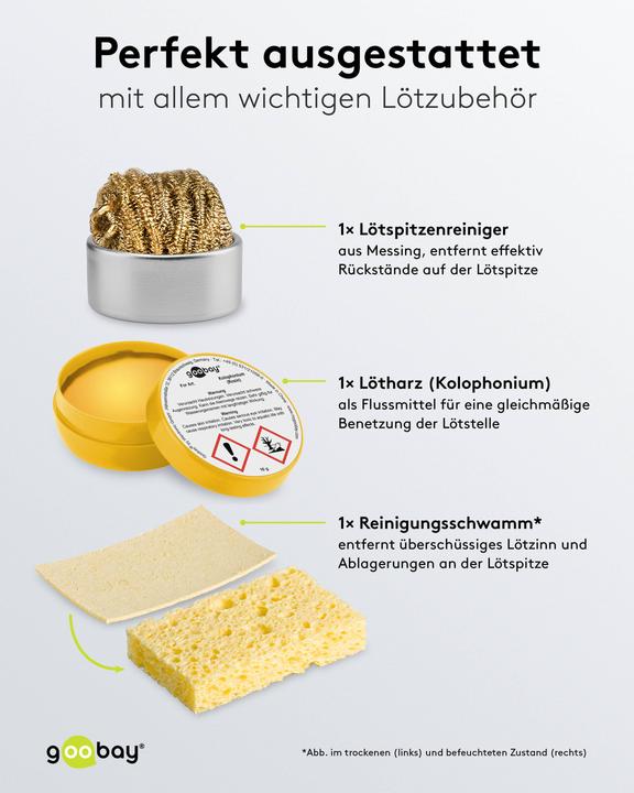 Image du produit Goobay Löthilfe mit Lupenleuchte und Schwanenhals-Armen (Lampe loupe)
