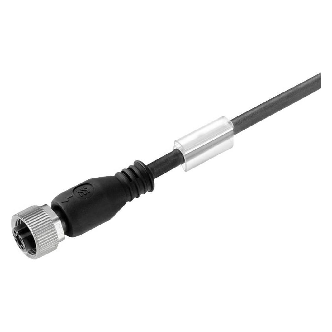 Weidmüller 1879710100 Sensor/actuator stekerverbinding gemonteerd M12 bus recht Aantal polen, Kabels + Stekkers, Zwart