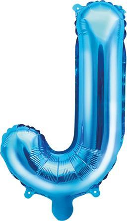 Partydeco Foil Balloon Letter "J", 35cm, blue (1 pkt / 1 pc.) (1 x)