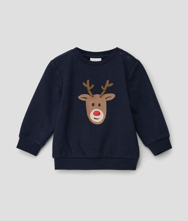 Produktbild s.Oliver Sweatshirt Sweatshirt mit gummiertem Print (74)
