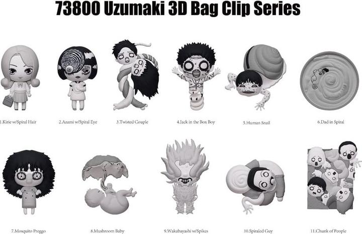 Immagine prodotto Monogram Uzumaki - Spiral Into Horror 3D PVC-Taschenanhänger Serie 1 Display (24)