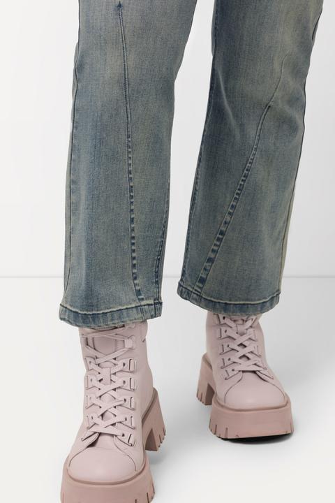 Produktbild Ulla Popken Jeans Mandy, Farbspritzer, Ziernaht, weites Bein (54)