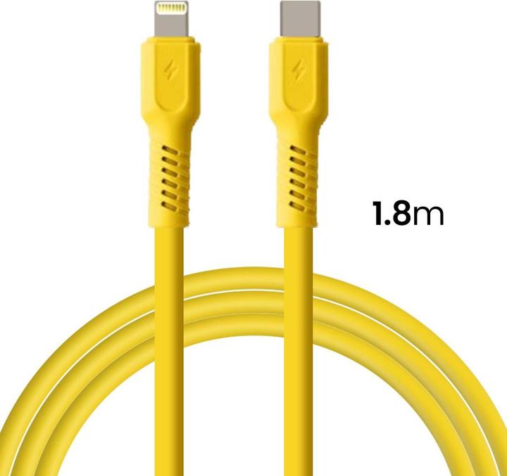 Produktbild Forever COLORUM Kabel USB-C - Lightning 1,8m 2,4A CK12-CL-05 xYellow (1.80 m, USB 3.2 Gen 1, 12 W)