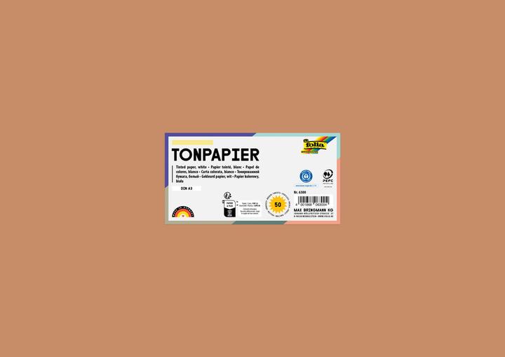 Image du produit Folia Papier toner, DIN A3, 130 g/qm, marron clair (130 g/m²)