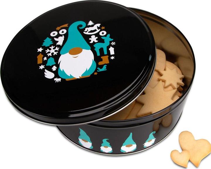 Immagine prodotto Städter Scatola di biscotti rotonda con gnomo di Natale