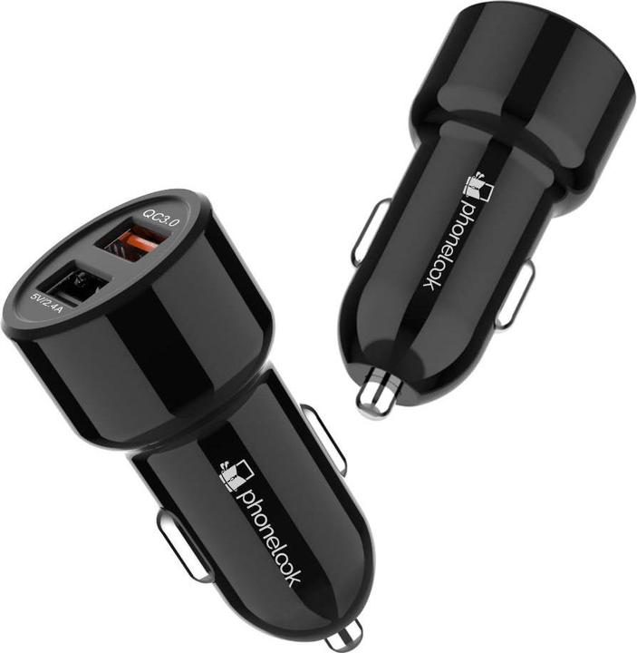 Produktbild PhoneLook 30W universal Doppel-USB Auto Zigarettenanzünder Ladegerät Quick Charge 3.0
