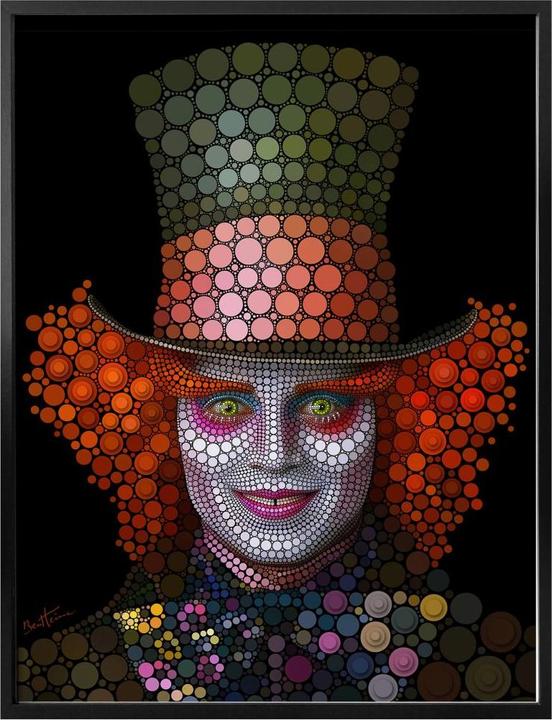 Produktbild Trenddeko Ben Heine - Circlism: Johnny Depp der Hutmacher (30 x 40 cm)