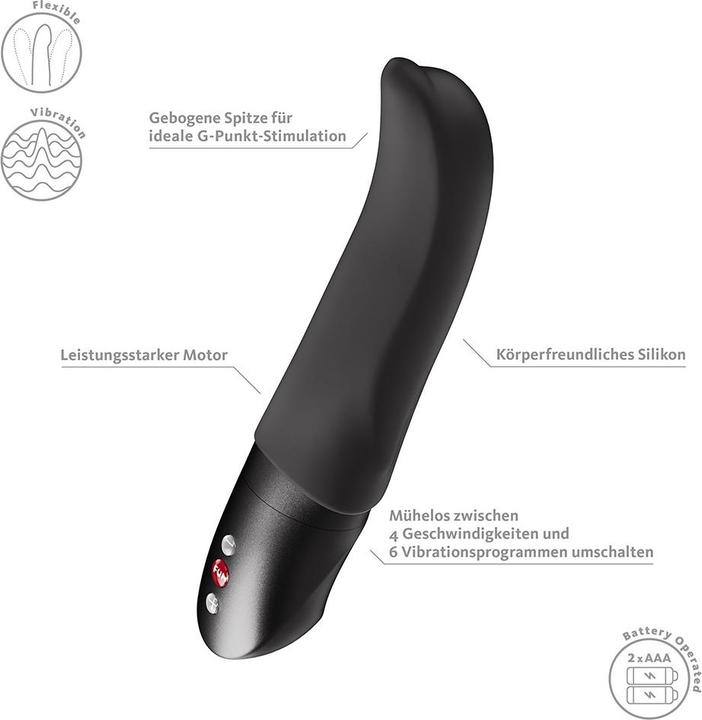 Produktbild Fun Factory - Diva Dolphin G-Spot Vibrator Schwarz
