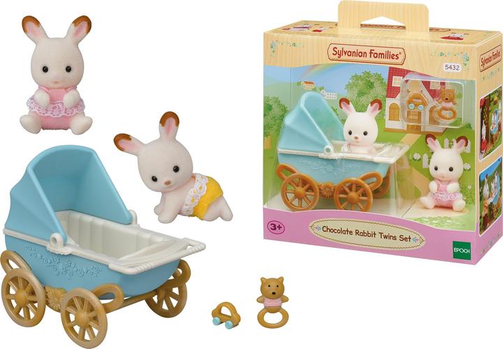 Productafbeelding Sylvanian Families Chocolade Konijn Tweeling Baby's & Kinderwagen