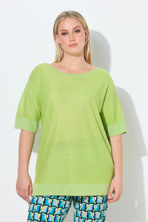 Produktbild Ulla Popken Pullover, Pailletten, Oversized, U-Boot-Ausschnitt, Halbarm (46, 48)