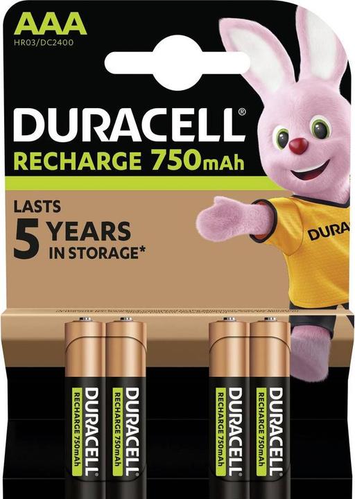 Productafbeelding Duracell Herladen Plus (4 Pcs., AAA / LR03 / Micro / R03 / AM4 / MN2400 / KR03, 750 mAh)