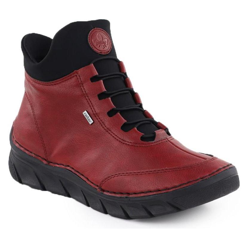 Rieker, Vrouwen, Laarzen, Gefütterte Schwarze Damen-Ankle-Boots, Zwart, (37)