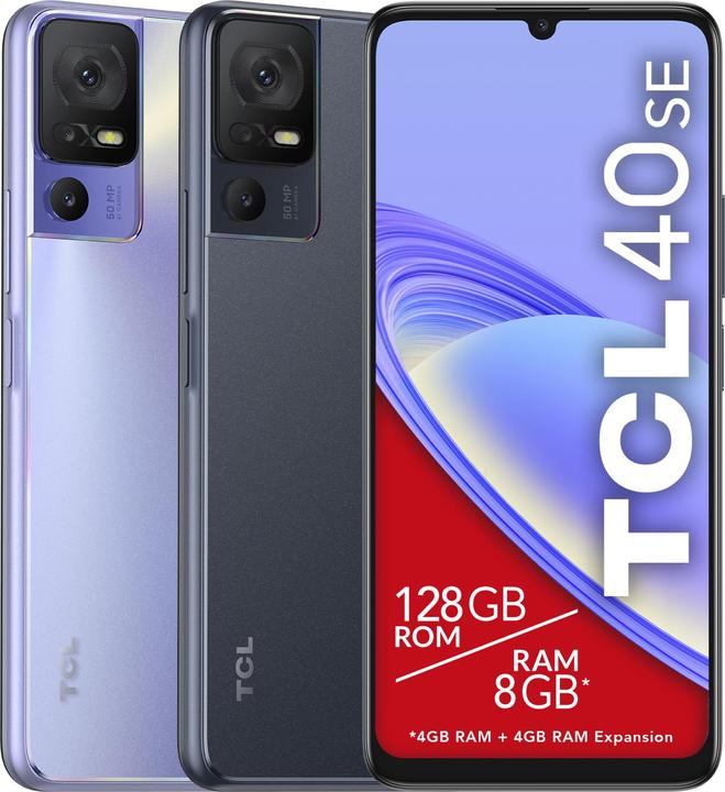 Immagine prodotto TCL 40 SE 128GB NERO (128 GB, Grigio scuro, 6.75", Doppia SIM, 4G)