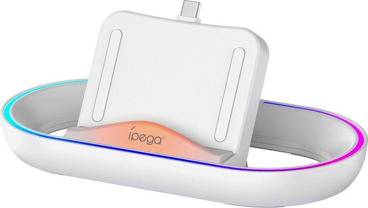 Actual product image - iPega P5P02 Charger Dock with RGB for Playstation Portal Remote Player White (Playstation Classic)