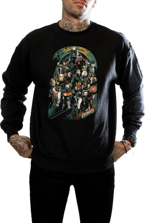 Actual product image Avengers Infinity War Mens Team Cotton Sweatshirt (S)
