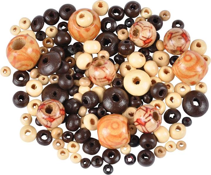 Swiss Natura Mix of wooden beads, beads with hole, brown tones, different sizes