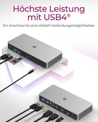 Productafbeelding Icy Box IB-DK2880-C41 (USB-C, 11 ports)