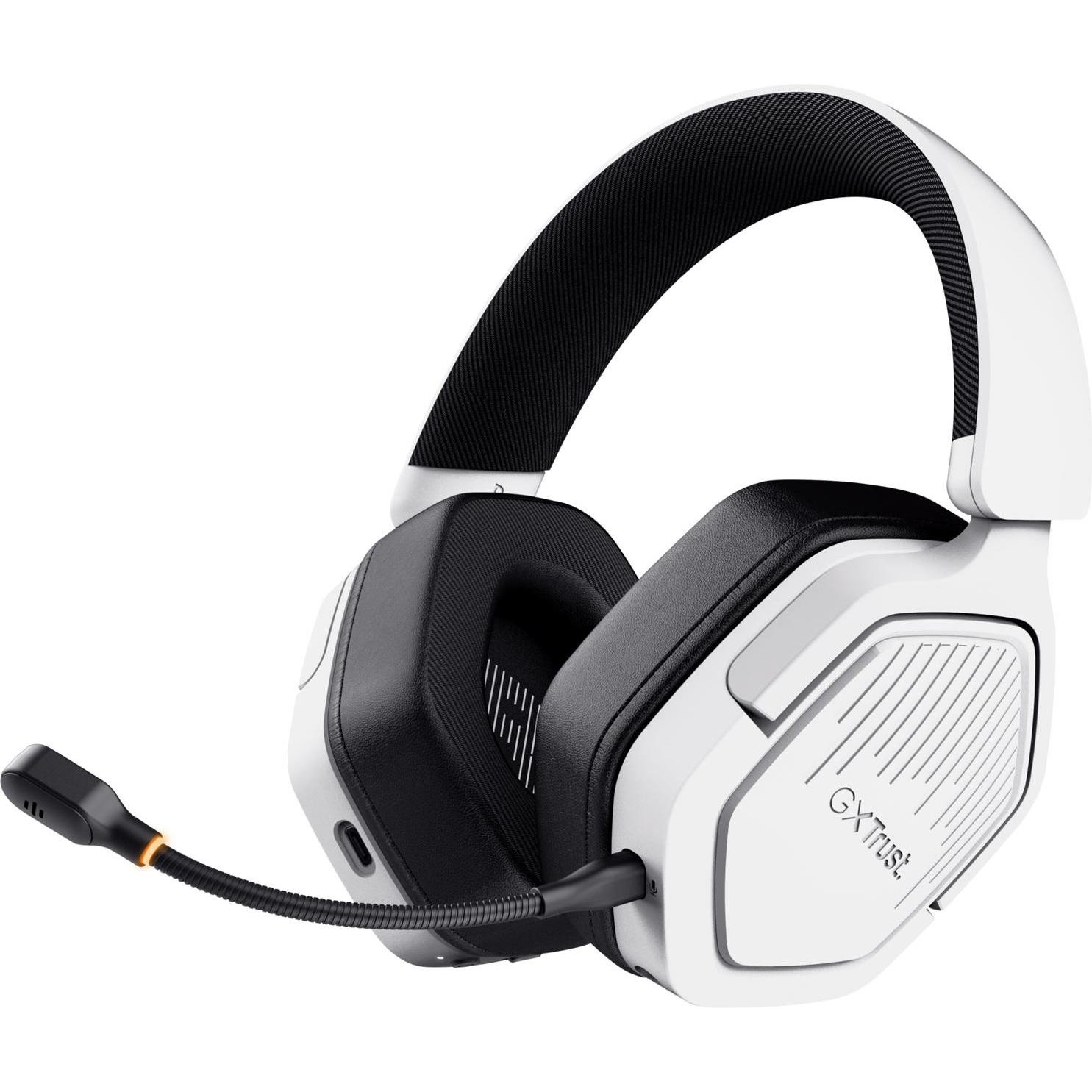 Trust Bianco Gxt493ps Carus Wrls Ps5 Headset (Cablato, Senza Fili), Cuffie Da Gaming,