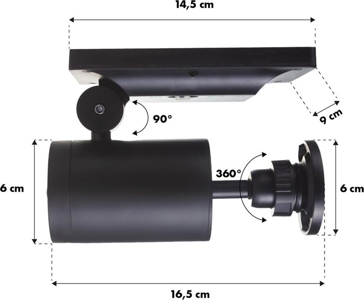 Produktbild Maclean Kamera-Attrappe mit blinkendem LED-Licht SOL1801S Solarbetrieben Bewegungsmelder