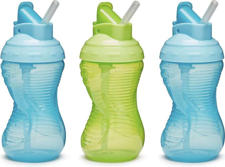 Munchkin Trinkhalm Flasche Mighty Grip™ Tropf Stop 296ml (296 ml)