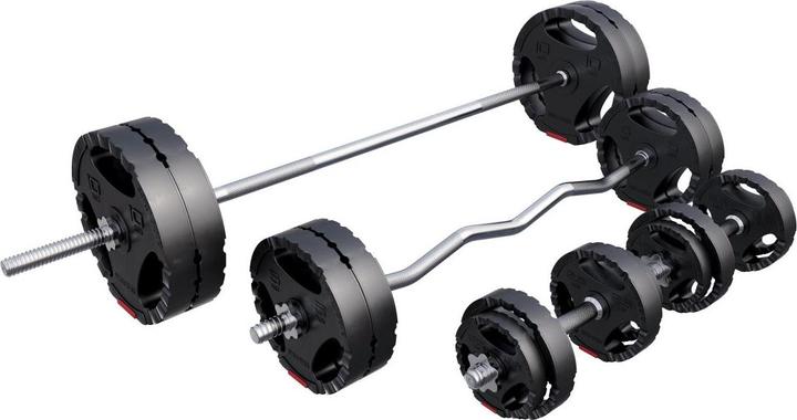 Produktbild Gorilla Sports Langhantelset (4 x 5 kg, 4 x 2.5 kg, 4 x 10 kg, 4 x 1.25 kg)
