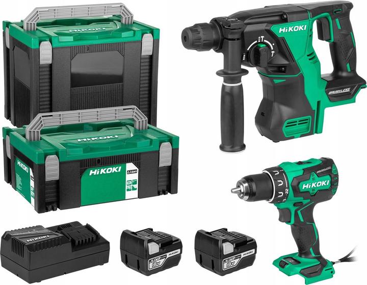 Hikoki Combiset DS18DBSL + DH18DBL 2x 18 V 5.0 Ah + charger in HSC case - KC18DRBLWDZ