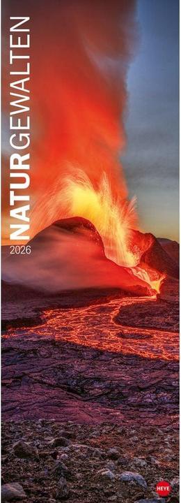 Naturgewalten Vertical Kalender 2026 (24,5 x 69 cm, Couverture rigide, Allemand)