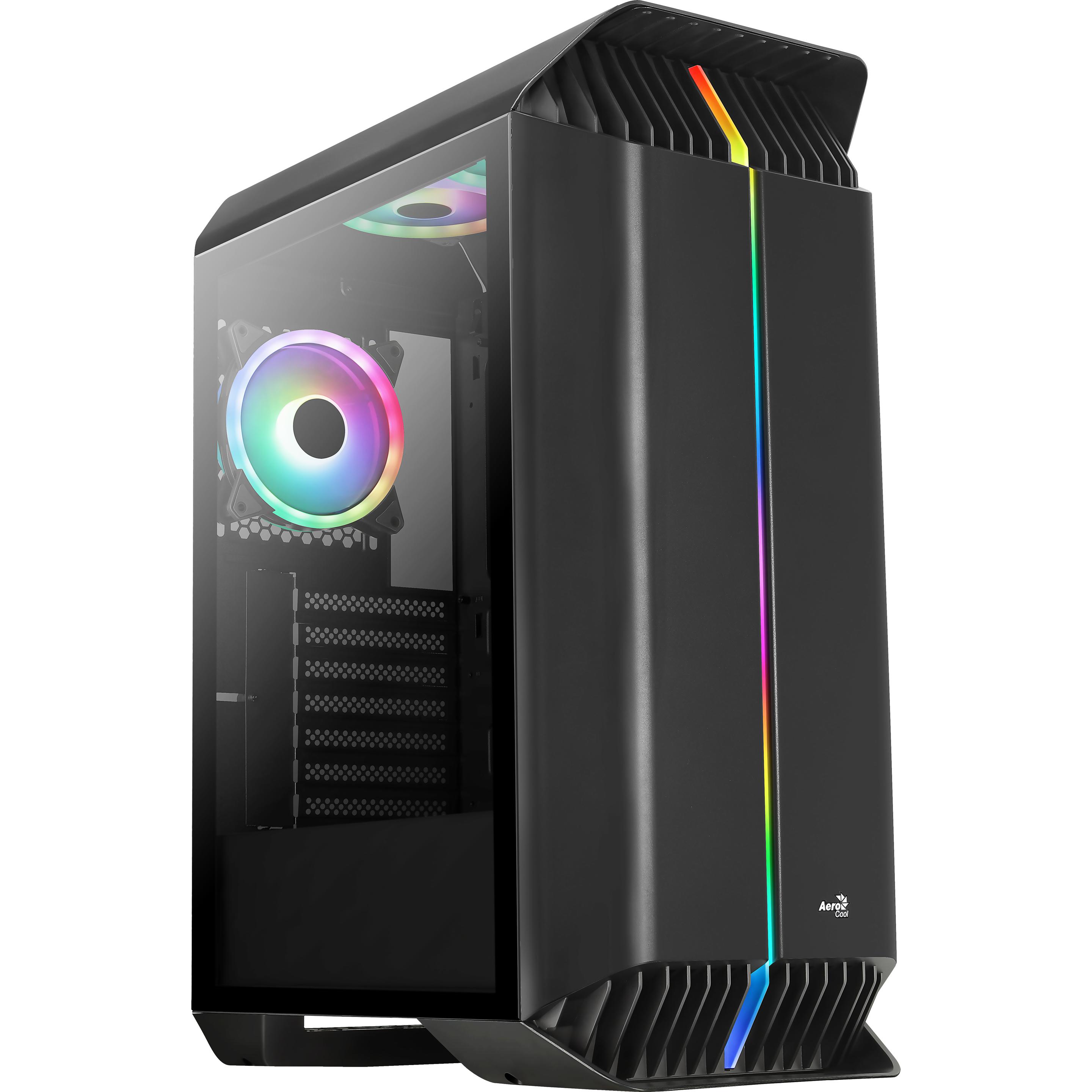AeroCool Go Midi Gladiator Duo V1 B/Win/RGB mi.ATX/ATX/IT - Tower (ATX, mATX, Mini-ITX), Case PC, Nero